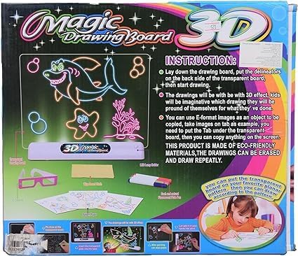 3D Magic Drawing Board With Lights
