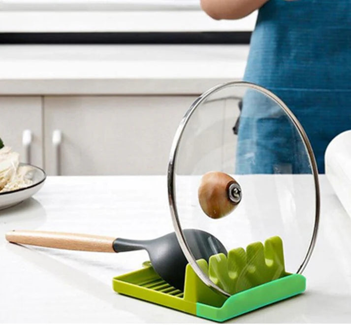 Non-Slip Spoon and Lid Rest Kitchen Utensils Organizer