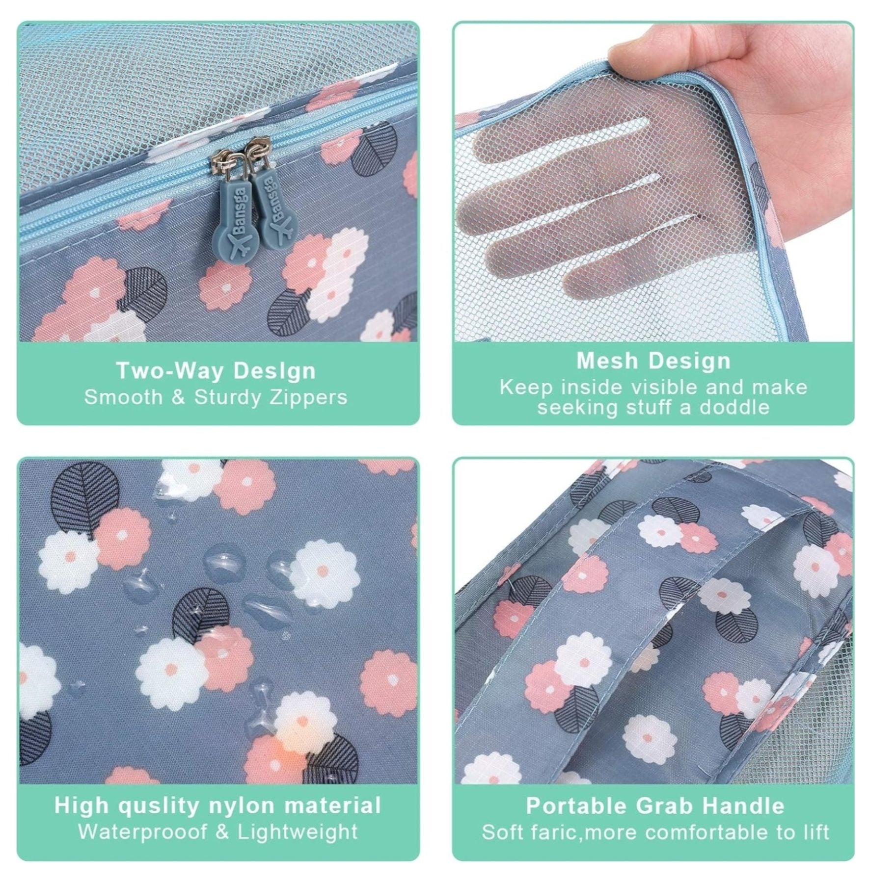 Set Of Travel Storage Bags for Luggage Organizer