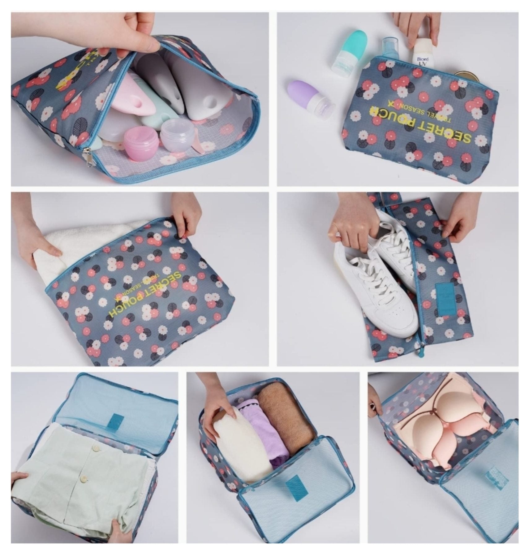 Set Of Travel Storage Bags for Luggage Organizer
