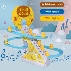 Duck Climbing Track Set Musical Toy with Lights & Sound