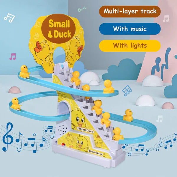 Duck Climbing Track Set Musical Toy with Lights & Sound