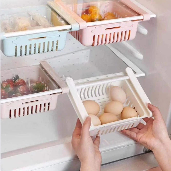 Adjustable Fridge Storage Baskets