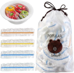 Reusable Food Preserving Fresh Keeping Elastic Covers (100 Pcs bag)