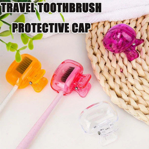 Portable Toothbrush Protector Covering Clips