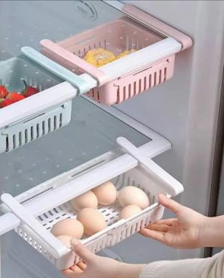 Adjustable Fridge Storage Baskets