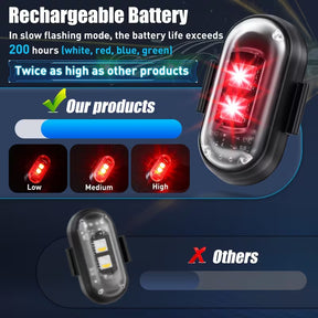 7 Colors  Magnetic Car Interior Stobe Lights With Remote Control