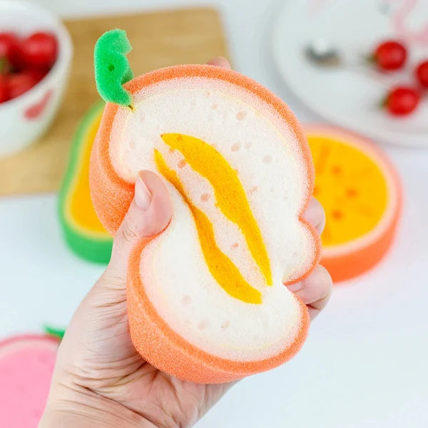 Multipurpose Fruit Shape Soft and Gentle Cleaning Sponge