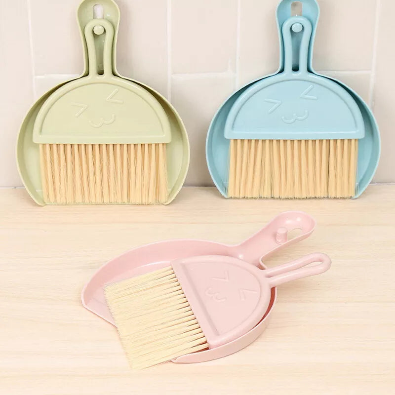 Mini Broom With Dust Pan and Hanging Holder