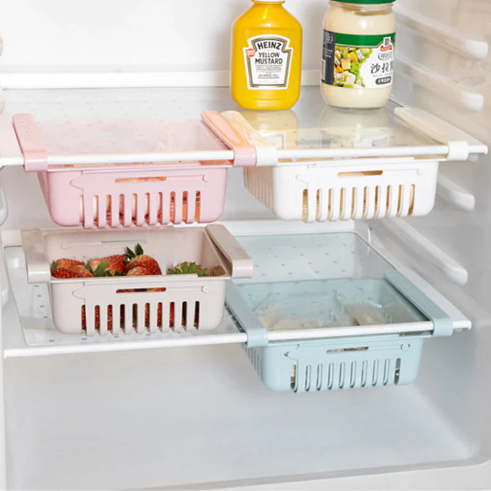 Adjustable Fridge Storage Baskets