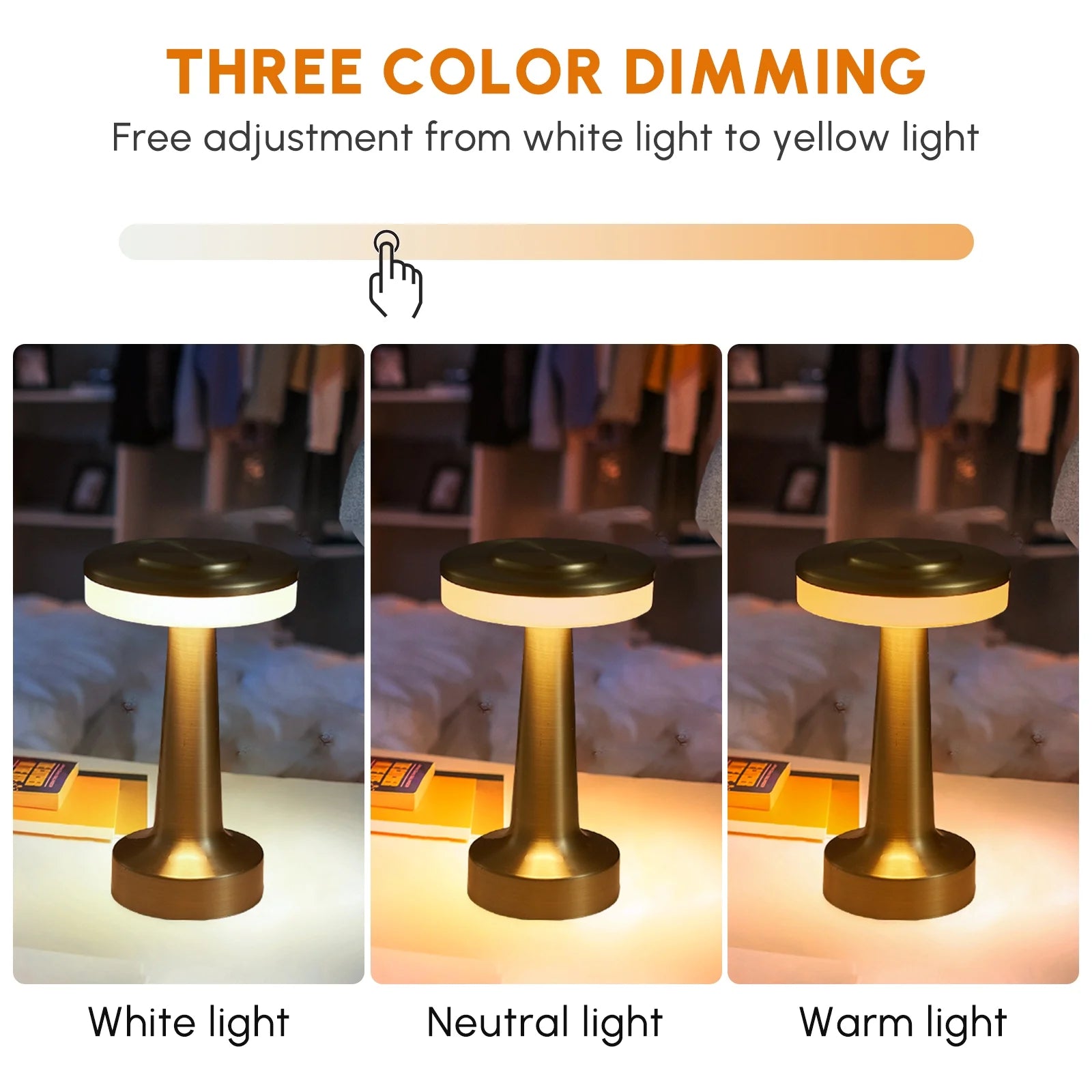 LED Table Lamp Touch Sensor With 3 Different Color