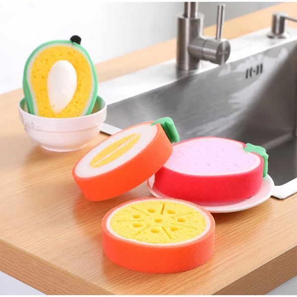 Multipurpose Fruit Shape Soft and Gentle Cleaning Sponge