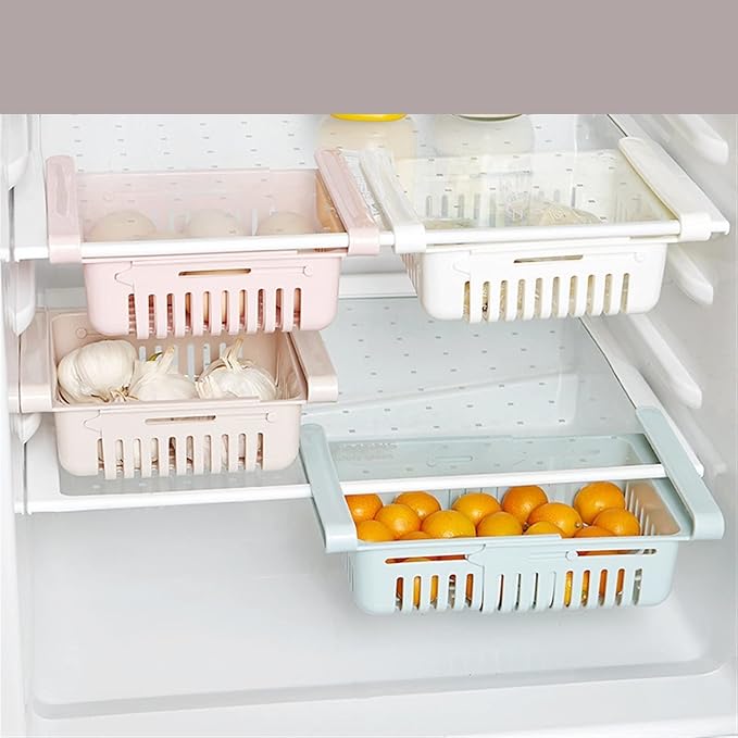 Adjustable Fridge Storage Baskets