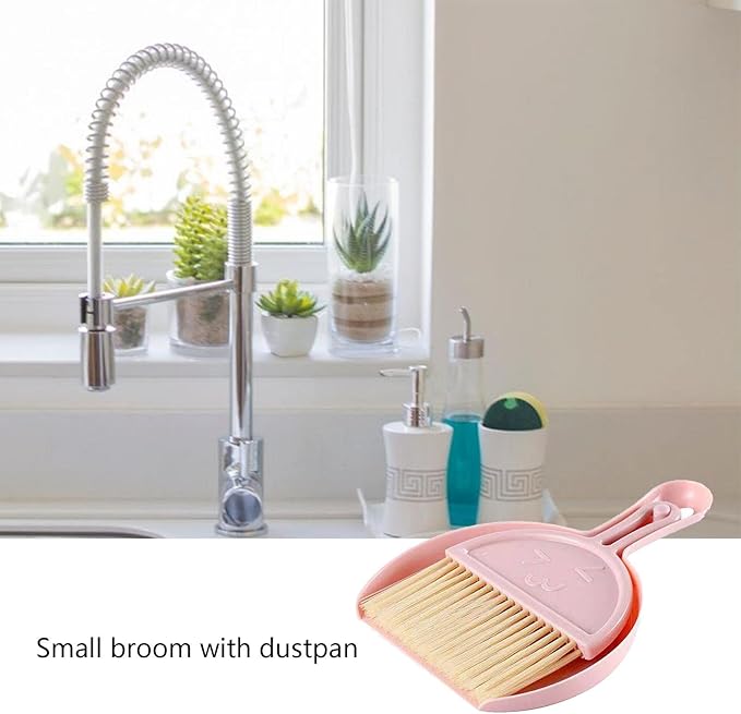 Mini Broom With Dust Pan and Hanging Holder