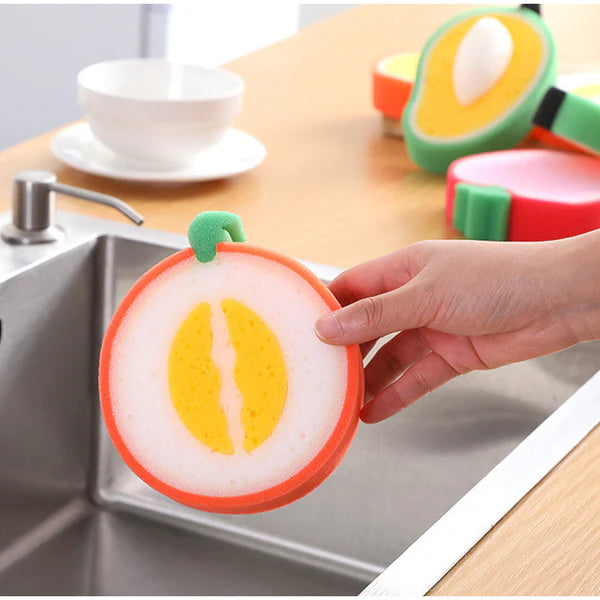 Multipurpose Fruit Shape Soft and Gentle Cleaning Sponge