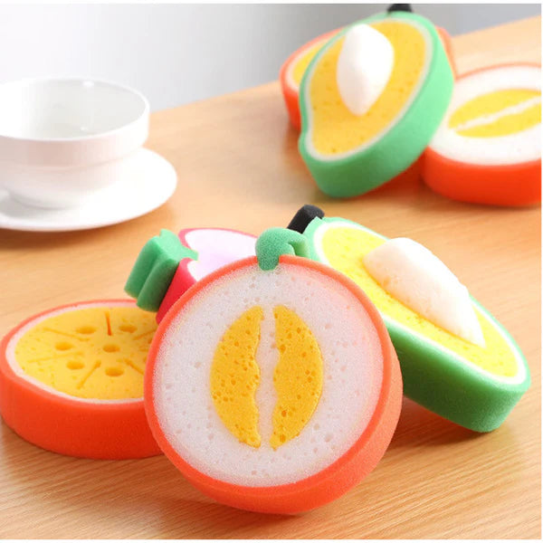 Multipurpose Fruit Shape Soft and Gentle Cleaning Sponge