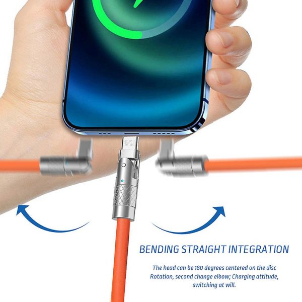 120W 6A 3in1 Type C Fast Charging Usb Cable