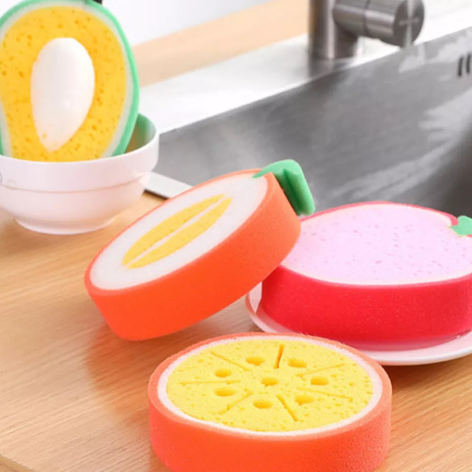 Multipurpose Fruit Shape Soft and Gentle Cleaning Sponge