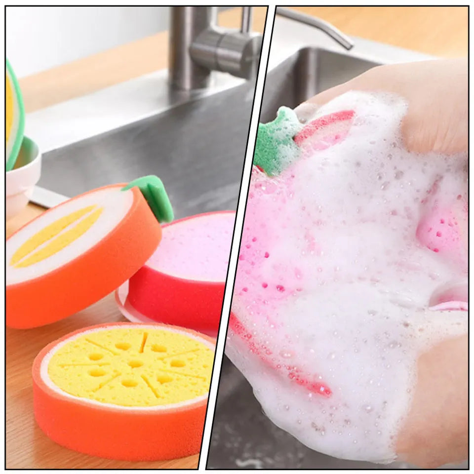 Multipurpose Fruit Shape Soft and Gentle Cleaning Sponge