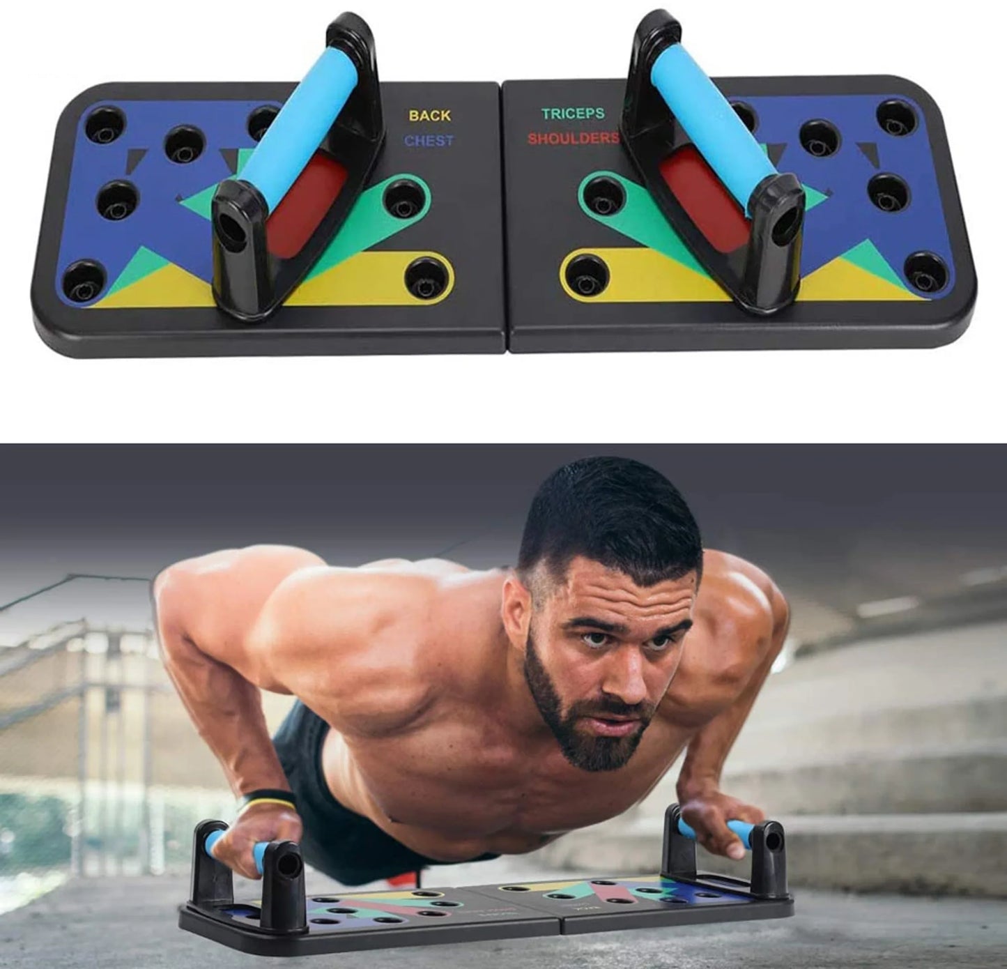 9 IN 1 Foldable PUSH UP  BOARD System Machine