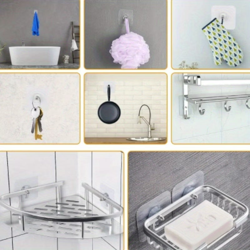 Strong Adhesive Wall Screw Hooks (20 Pcs)