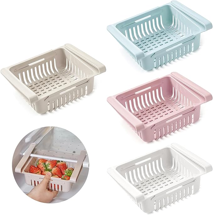 Adjustable Fridge Storage Baskets