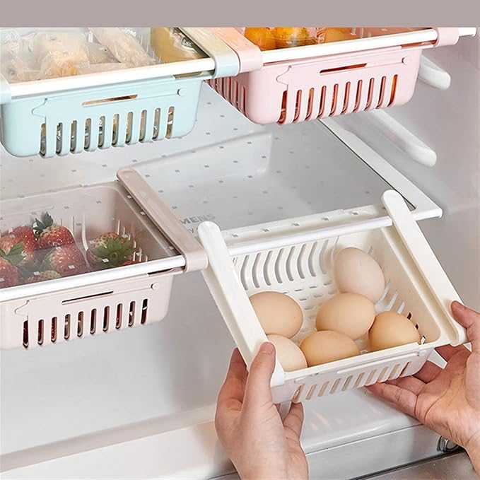 Adjustable Fridge Storage Baskets