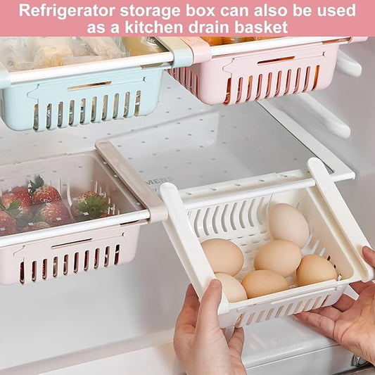 Adjustable Fridge Storage Baskets