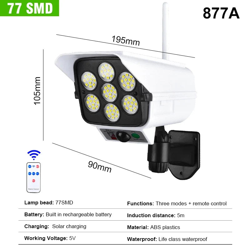 Water Proof Solar Motion Sensor Dummy Security Camera Light