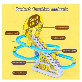 Duck Climbing Track Set Musical Toy with Lights & Sound