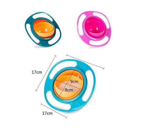 Original Gyro Bowl Baby Feeding Dish 360 Rotate Spill-Proof Baby Gyro Bowl Children's Tableware Baby Gyro Bowl Kids Eating Bowl