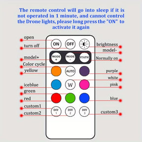 7 Colors  Magnetic Car Interior Stobe Lights With Remote Control