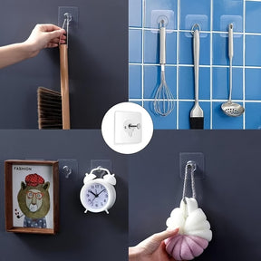 Strong Adhesive Wall Screw Hooks (20 Pcs)