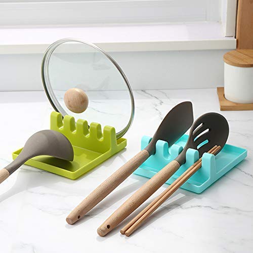 Non-Slip Spoon and Lid Rest Kitchen Utensils Organizer