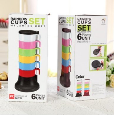 Portable Set Of 06 Plastic Cups