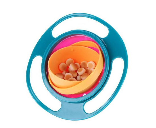 Original Gyro Bowl Baby Feeding Dish 360 Rotate Spill-Proof Baby Gyro Bowl Children's Tableware Baby Gyro Bowl Kids Eating Bowl