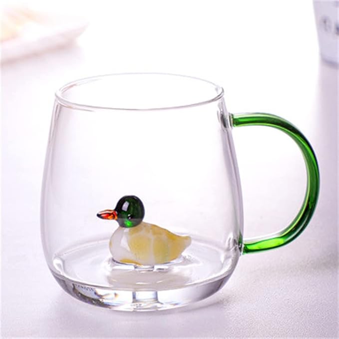 3D Borosilicate Glass Cute Animal with Cup