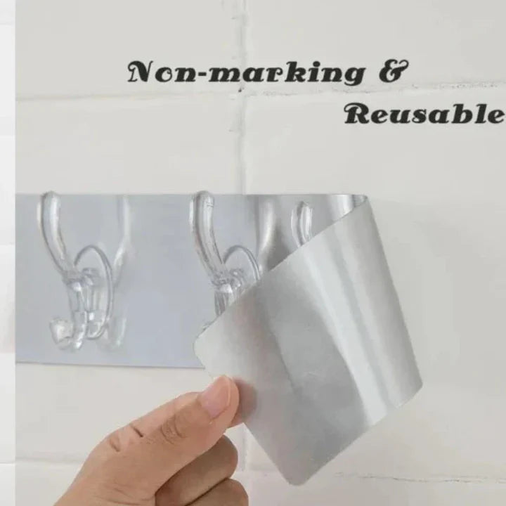 Wall Mounted Sticky Hooks Strip