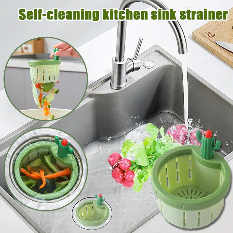 Self-Cleaning Kitchen Cactus Sink Strainer (2pcs)