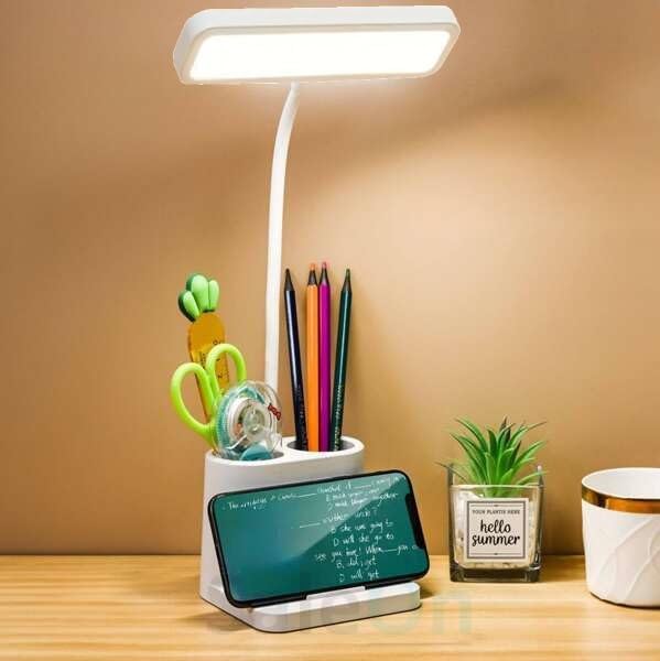 Chargeable LED Desk Lamp with Pen Holder