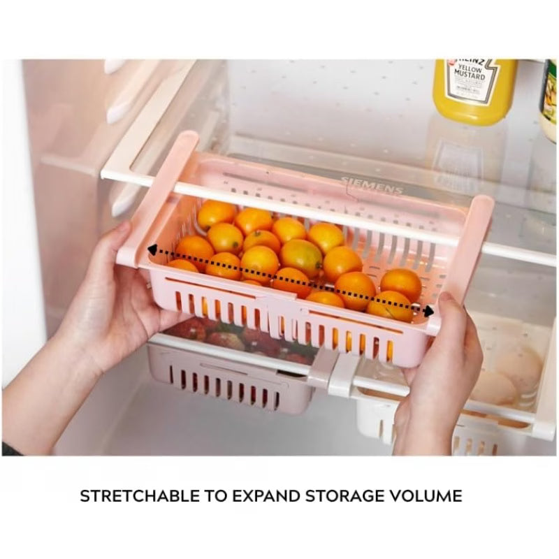 Adjustable Fridge Storage Basket (2 Pack)