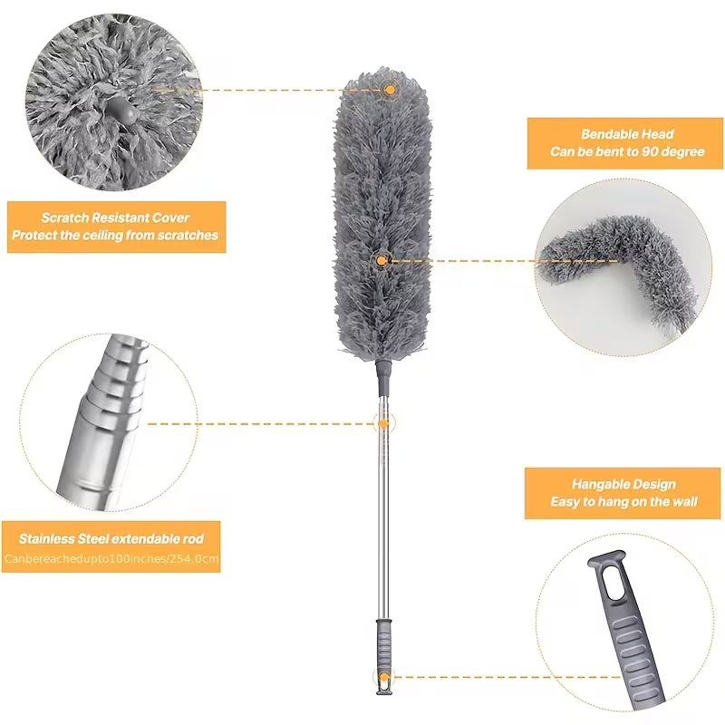 Extendable Long handle Microfiber Duster