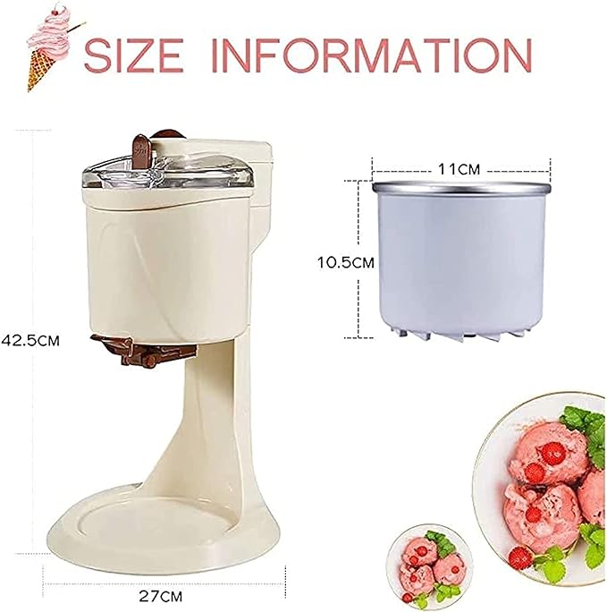 LIOYUHGTFY 916 Ice Cream Maker Built-in Freezer Ice Cream Maker for Kitchen Fruit Ice Cream Roll Frozen Dessert Maker