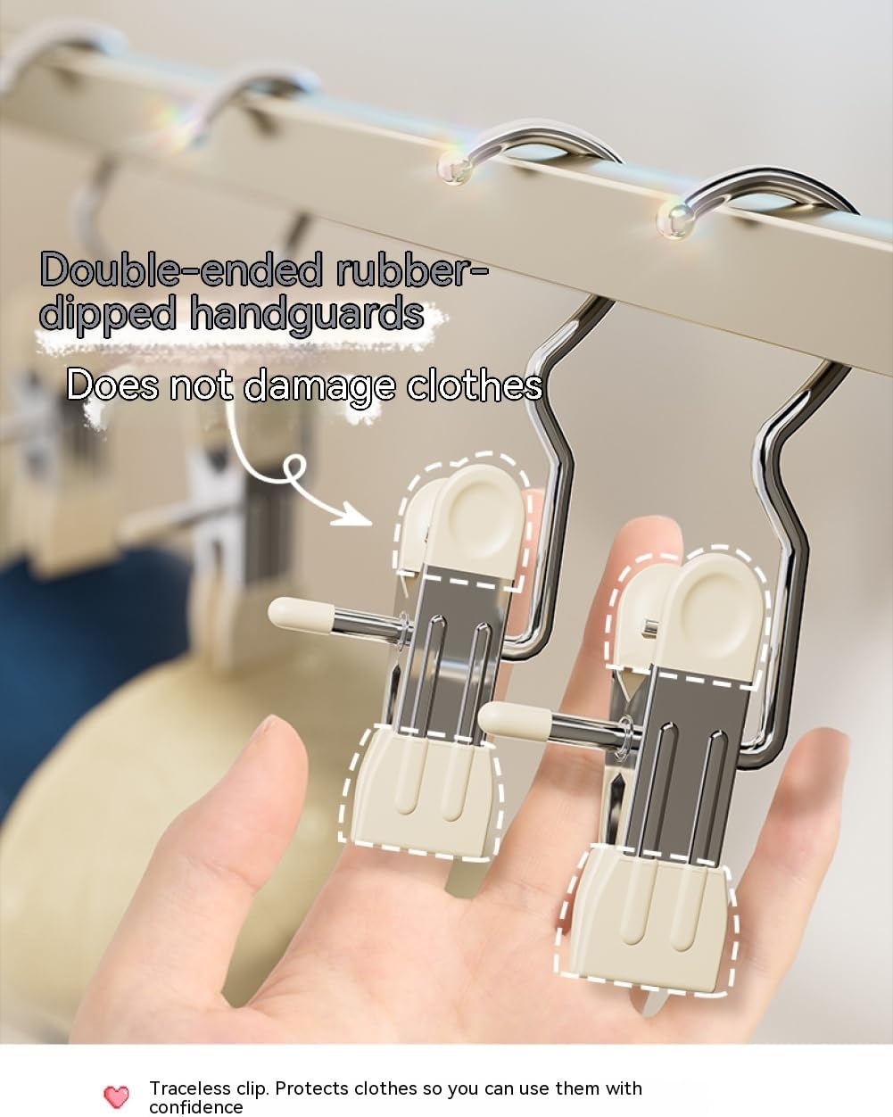 Multipurpose Hooks hanger with Clips (Pack Of 5)