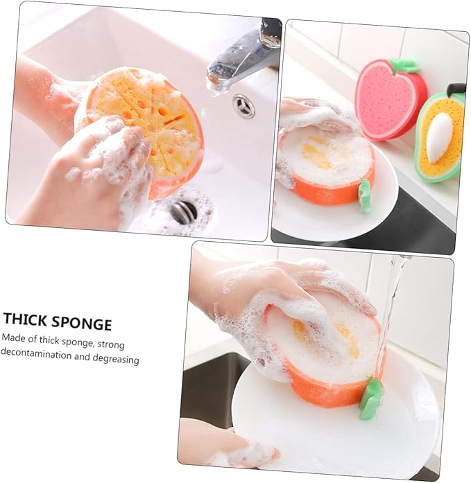 Multipurpose Fruit Shape Soft and Gentle Cleaning Sponge