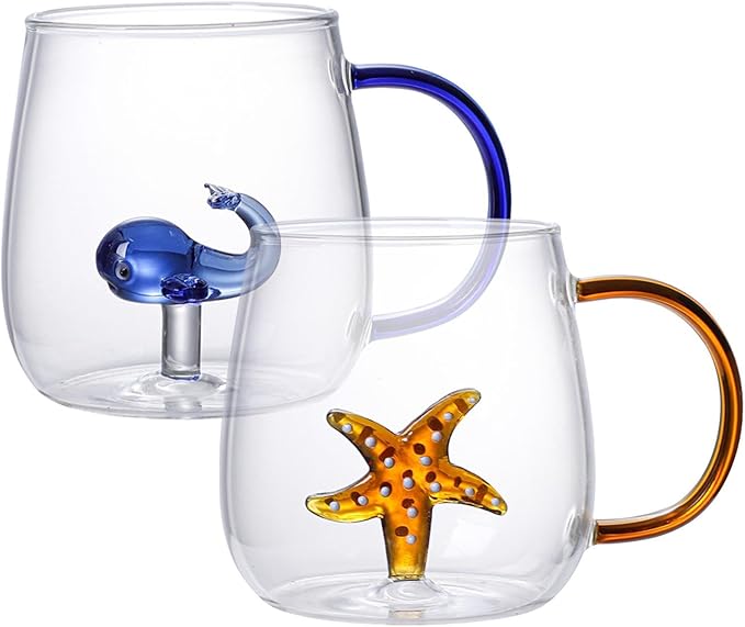 3D Borosilicate Glass Cute Animal with Cup