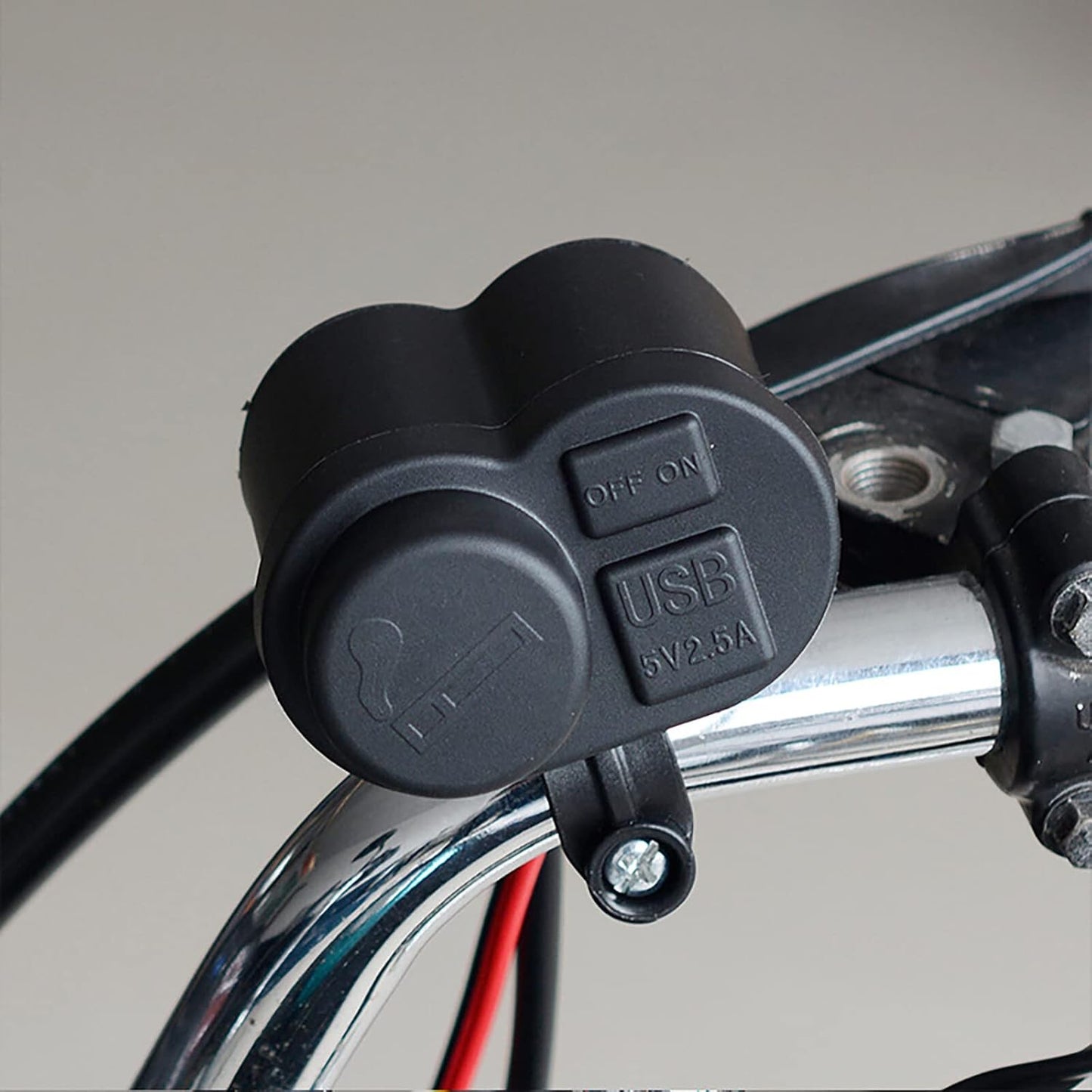 Motorcycle USB Charger Socket and Lighter