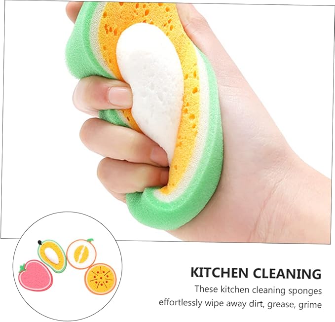 Multipurpose Fruit Shape Soft and Gentle Cleaning Sponge