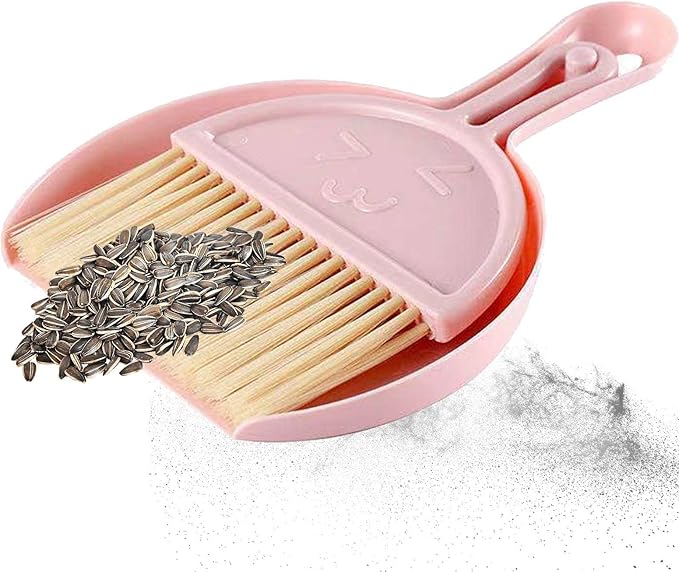 Mini Broom With Dust Pan and Hanging Holder