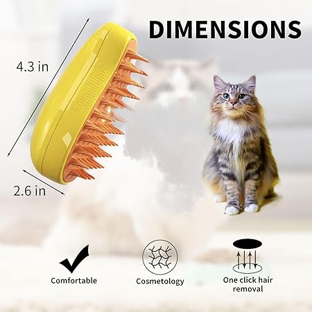 Rechargable Pet Steamer Brush